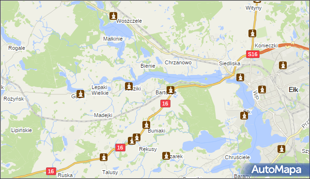 mapa Bartosze, Bartosze na mapie Targeo