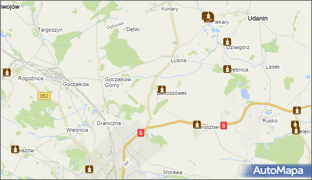 mapa Bartoszówek, Bartoszówek na mapie Targeo