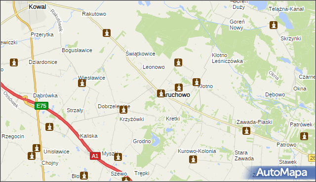 mapa Baruchowo, Baruchowo na mapie Targeo