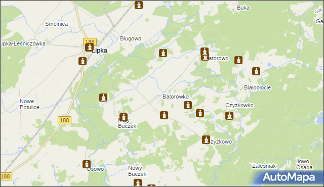 mapa Batorówko, Batorówko na mapie Targeo