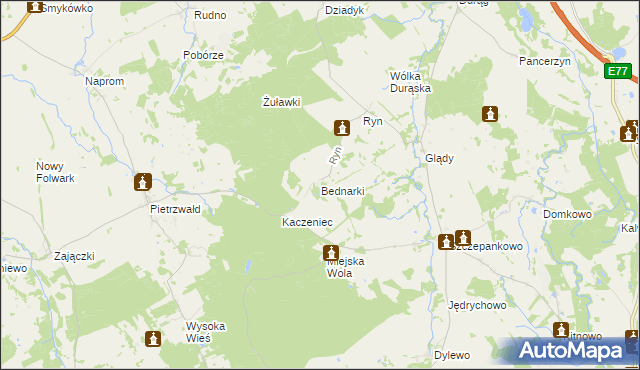 mapa Bednarki, Bednarki na mapie Targeo