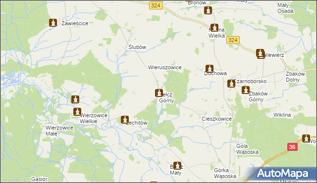 mapa Bełcz Górny, Bełcz Górny na mapie Targeo