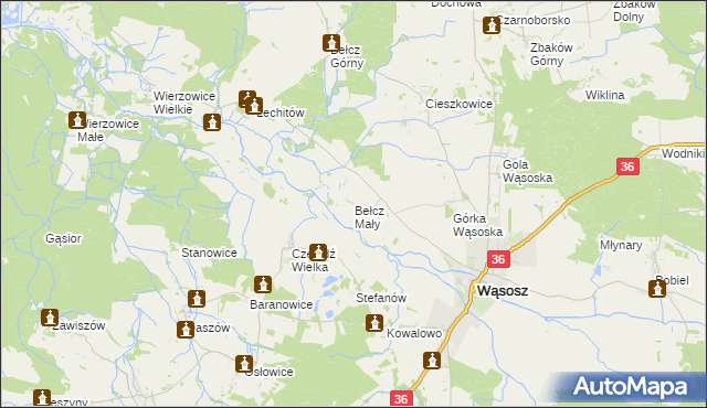 mapa Bełcz Mały, Bełcz Mały na mapie Targeo