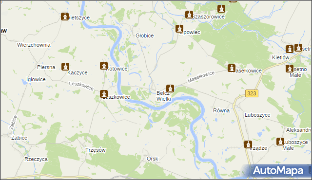 mapa Bełcz Wielki, Bełcz Wielki na mapie Targeo