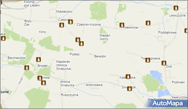 mapa Berestki, Berestki na mapie Targeo