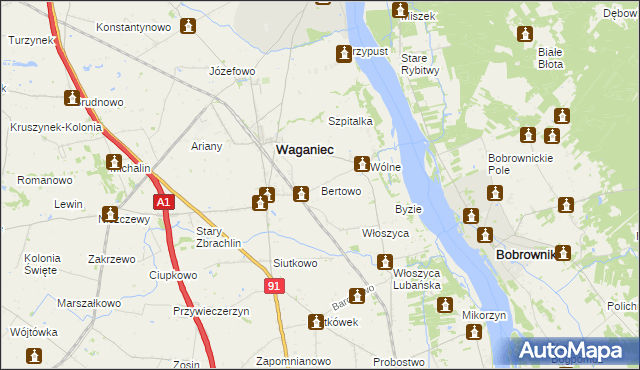 mapa Bertowo, Bertowo na mapie Targeo