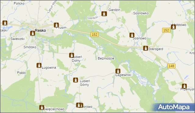 mapa Bezmoście, Bezmoście na mapie Targeo