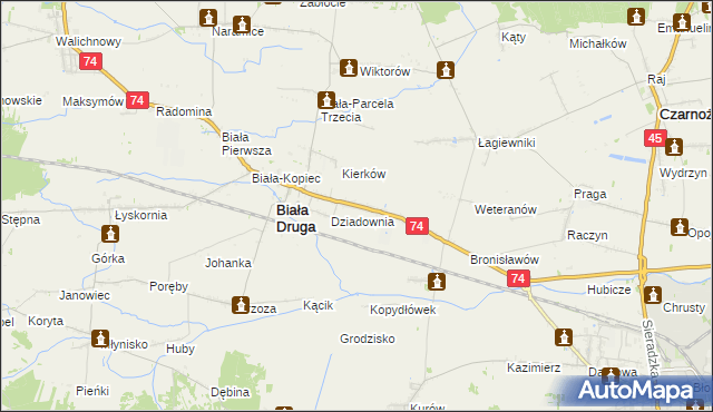 mapa Biała Rządowa, Biała Rządowa na mapie Targeo