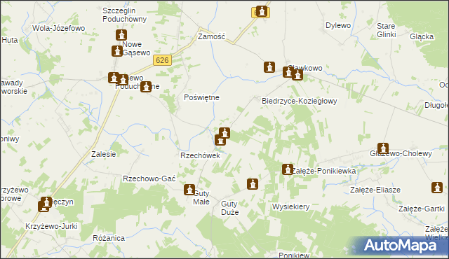 mapa Biedrzyce-Stara Wieś, Biedrzyce-Stara Wieś na mapie Targeo