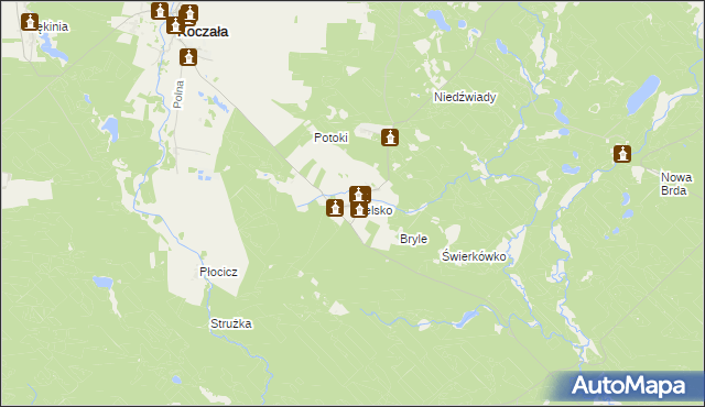 mapa Bielsko gmina Koczała, Bielsko gmina Koczała na mapie Targeo