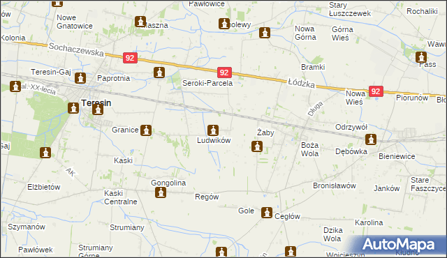 mapa Bieniewo-Wieś, Bieniewo-Wieś na mapie Targeo