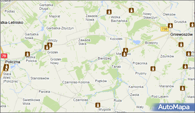 mapa Bierdzież, Bierdzież na mapie Targeo