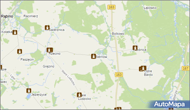 mapa Biernów, Biernów na mapie Targeo