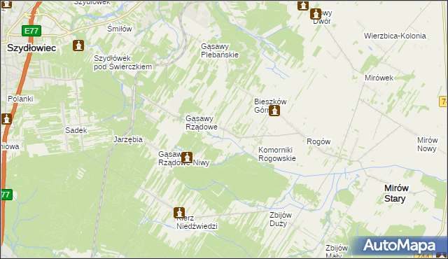 mapa Bieszków Dolny, Bieszków Dolny na mapie Targeo