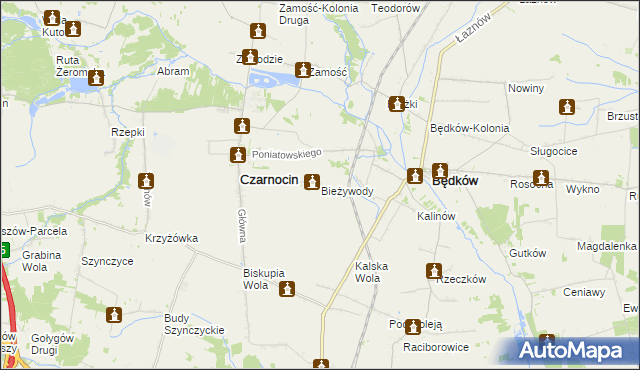 mapa Bieżywody, Bieżywody na mapie Targeo