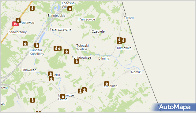 mapa Bilminy, Bilminy na mapie Targeo