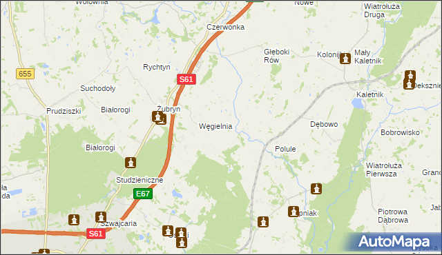 mapa Bilwinowo, Bilwinowo na mapie Targeo