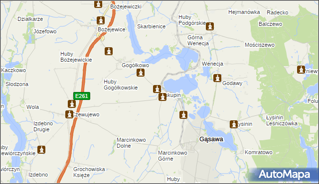 mapa Biskupin gmina Gąsawa, Biskupin gmina Gąsawa na mapie Targeo