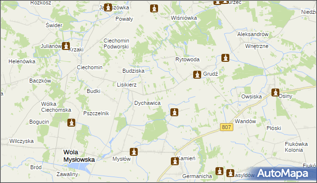 mapa Błażków, Błażków na mapie Targeo