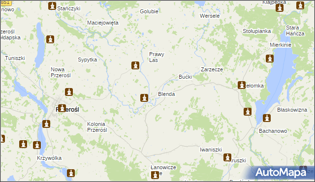 mapa Blenda, Blenda na mapie Targeo