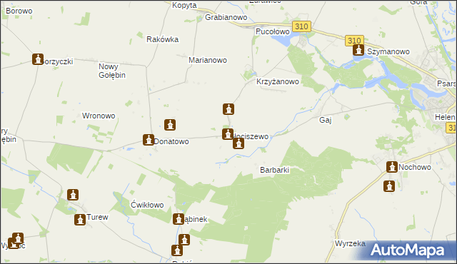 mapa Błociszewo, Błociszewo na mapie Targeo