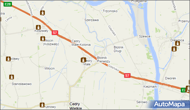 mapa Błotnik, Błotnik na mapie Targeo