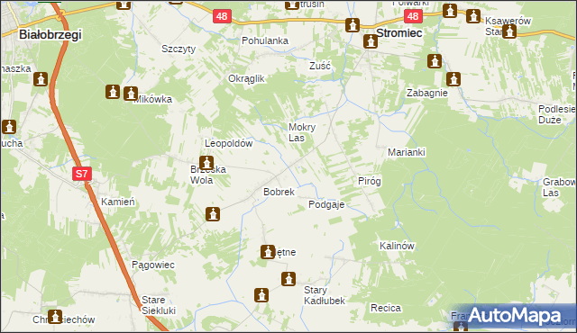 mapa Bobrek-Kolonia, Bobrek-Kolonia na mapie Targeo