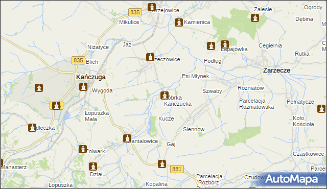 mapa Bóbrka Kańczucka, Bóbrka Kańczucka na mapie Targeo