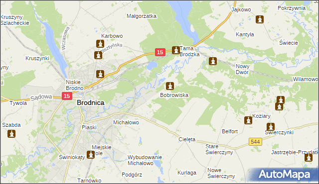 mapa Bobrowiska, Bobrowiska na mapie Targeo