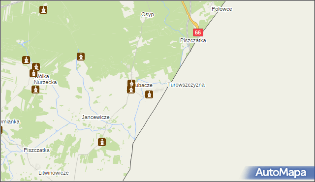 mapa Bobrówka gmina Czeremcha, Bobrówka gmina Czeremcha na mapie Targeo