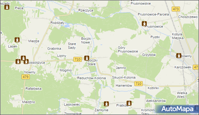 mapa Boczki-Parcela, Boczki-Parcela na mapie Targeo