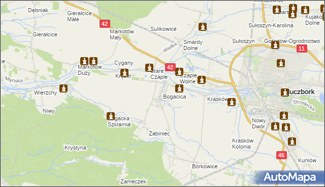 mapa Bogacica, Bogacica na mapie Targeo