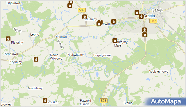 mapa Bogatyńskie, Bogatyńskie na mapie Targeo