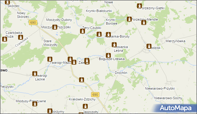 mapa Bogusze-Litewka, Bogusze-Litewka na mapie Targeo