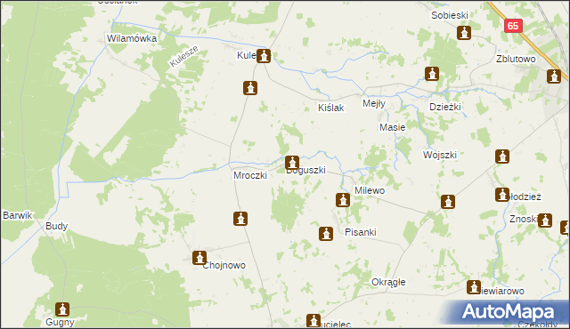 mapa Boguszki gmina Trzcianne, Boguszki gmina Trzcianne na mapie Targeo