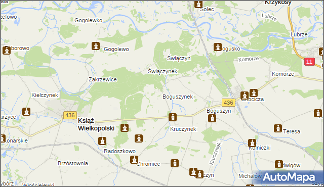 mapa Boguszynek, Boguszynek na mapie Targeo