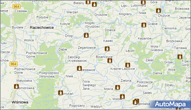 mapa Bojańczyce, Bojańczyce na mapie Targeo