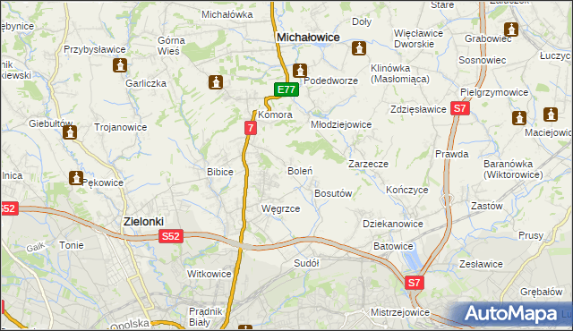 mapa Boleń, Boleń na mapie Targeo