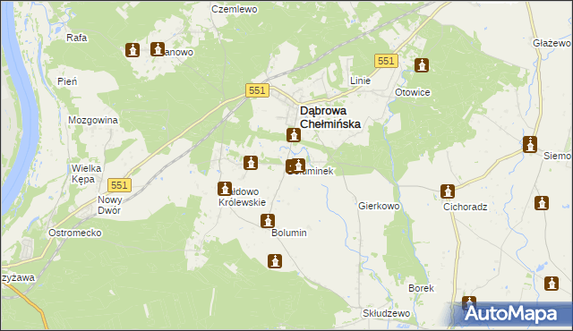 mapa Boluminek, Boluminek na mapie Targeo