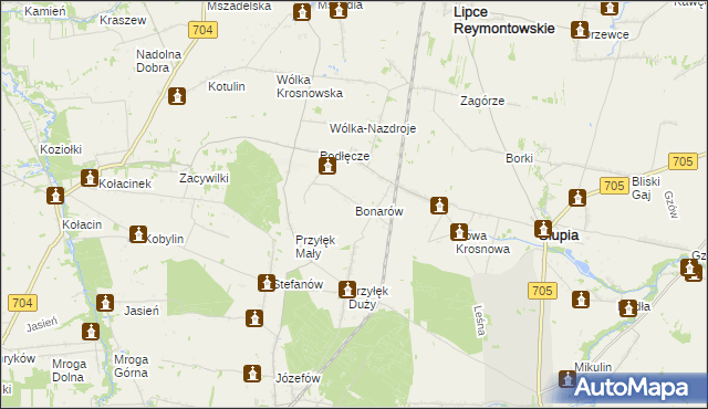 mapa Bonarów, Bonarów na mapie Targeo