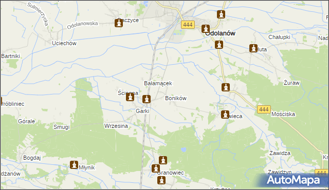 mapa Boników, Boników na mapie Targeo