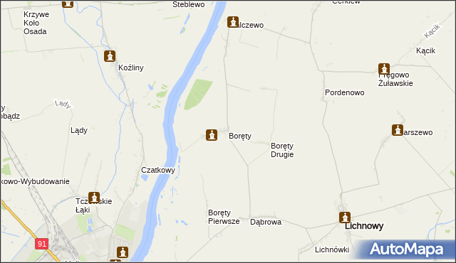 mapa Boręty, Boręty na mapie Targeo