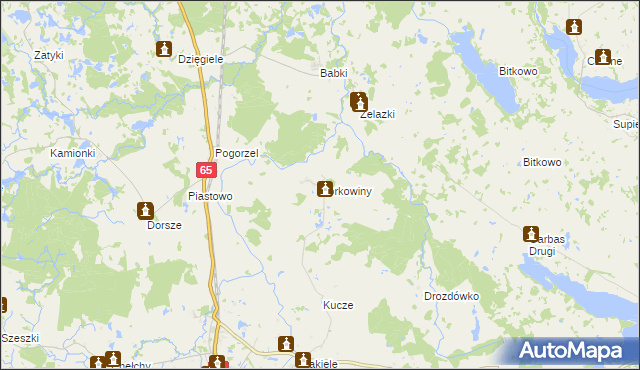 mapa Borkowiny, Borkowiny na mapie Targeo