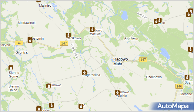 mapa Borkowo Małe, Borkowo Małe na mapie Targeo