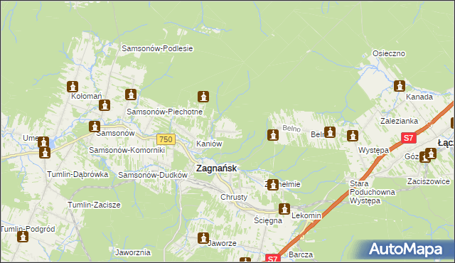 mapa Borowa Góra gmina Zagnańsk, Borowa Góra gmina Zagnańsk na mapie Targeo