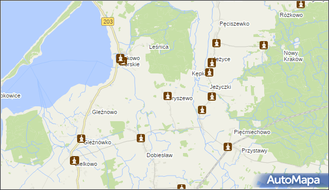 mapa Boryszewo, Boryszewo na mapie Targeo