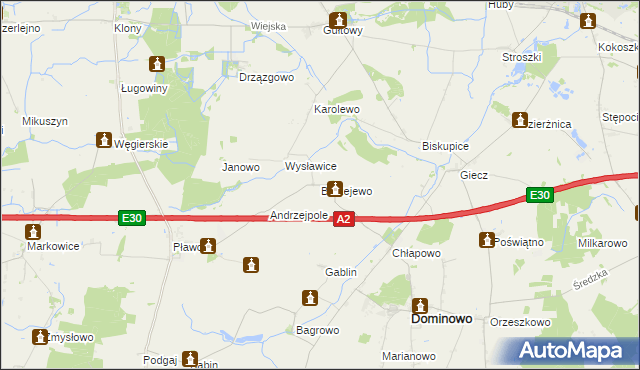 mapa Borzejewo, Borzejewo na mapie Targeo