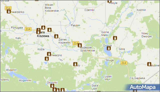 mapa Bożepole Szlacheckie, Bożepole Szlacheckie na mapie Targeo