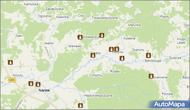 mapa Bruszkowszczyzna, Bruszkowszczyzna na mapie Targeo