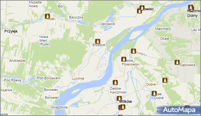 mapa Brześce-Kolonia, Brześce-Kolonia na mapie Targeo